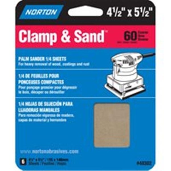 Norton Co Norton 48302 4.5 x 5.5 Multisand Sheet 60 6 Pack 3308715 - main